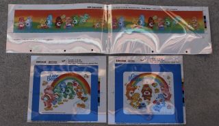Rare 1983 Aladdin Care Bears Metal Lunch Box & Thermos Production Art