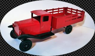 Vintage Buddy L ? Farm Truck Toy Pressed Steel Collectible Repainted Look