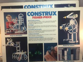Vintage Fisher Price Construx Lunar Command Station Space Series Building 6460 3