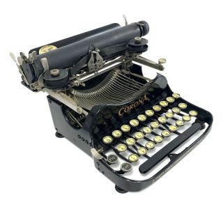 RARE VERSION CORONA No.  3 TYPEWRITER Portable Standard Folding Antique Vtg 6