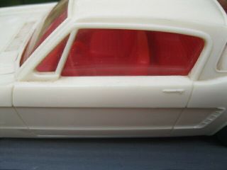 VINTAGE FORD MUSTANG FASTBACK 2,  2 PROMO CAR WHITE 1965 PROCESSED PLASTICS w/BOX 7