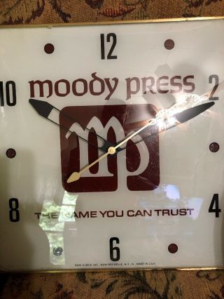 " Rare " Vintage Moody Press Pam Wall Clock Great 15 1/2