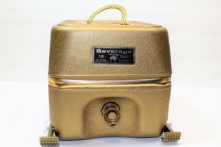 Vintage Gold Drink Cooler The Humper Thermal Car Console Container