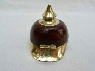Vintage Novelty Thimble Holder in The Form of A German Pickelhaube Helmet. 2