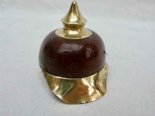 Vintage Novelty Thimble Holder in The Form of A German Pickelhaube Helmet. 5