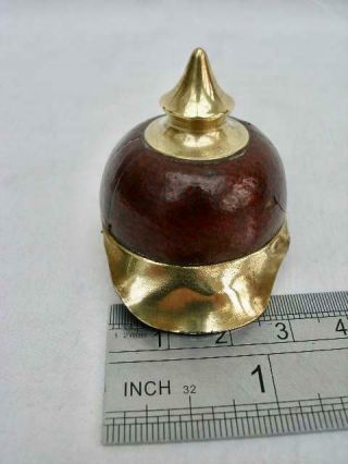 Vintage Novelty Thimble Holder in The Form of A German Pickelhaube Helmet. 7