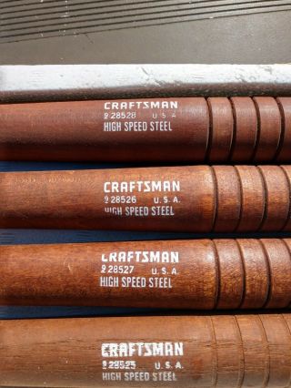 8 Craftsman Vintage Wood Lathe Chisels,  Made In USA 4