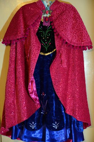Limited Edition Disney Store Frozen Princess Anna Costume Dress Size 8 Rare