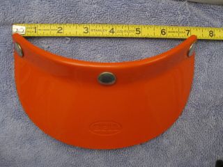 NOS VINTAGE BELL 500 Orange Motorcycle Helmet 3 - Snap Visor TOPTEX 500 RT Magnum 3