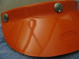 NOS VINTAGE BELL 500 Orange Motorcycle Helmet 3 - Snap Visor TOPTEX 500 RT Magnum 7