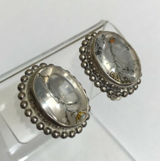 Stunning STEPHEN DWECK Rutilated Quartz & Silver Clip Earrings 3