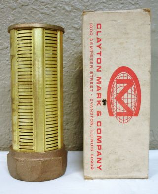 Vintage Clayton Mark & Co.  Brass Suction Strainer Fire Hose Nozzle