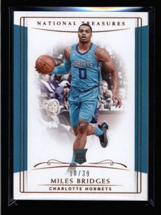 Miles Bridges 2018/19 National Treasures 56 Bronze Rookie 10/39 (rare) K8353
