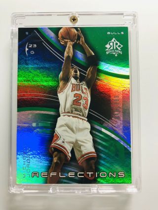 Michael Jordan 2003 Ud Reflections Green Refractors D 40/100 Bulls Hof Rare