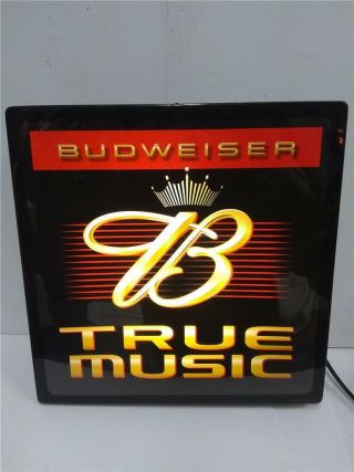 Vintage Budweiser Lighted Sign True Music King B