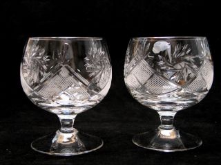 Set of 6 Russian Crystal Cognac Snifters,  10 oz Glasses,  Whiskey,  Vintage Goblet 5