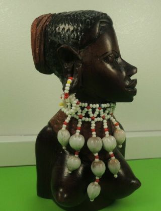 Vintage African Makonde Female Ebony Wood Figure Sculpture Hand Made Rare