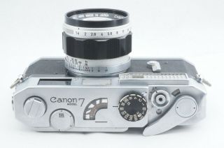 RARE Canon Model 7 & 50mm f1.  4 Lens w/ Card From JAPAN 4