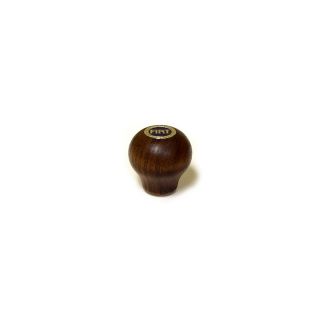 Fiat Vintage Logo,  American Black Walnut Shift Knob,  Satin Finish,  M10x1.  25