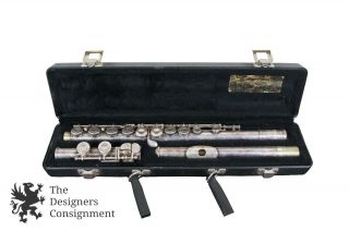 Vintage Selmer Company Student Flute & Hard Case Fl300 Usa 12421 Marching Band