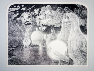 Rare Signed Lithograph Print By Visionary Artist Gilbert Williams,  York 70 