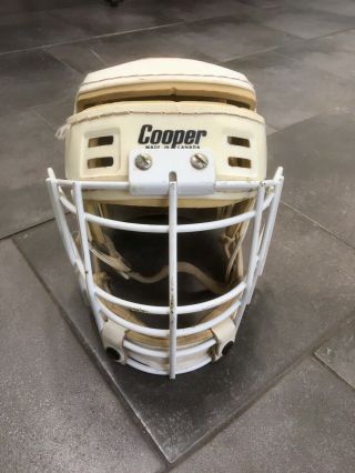 Vintage Copper Sk 100 Jr Ice Hockey Helmet W/ Hm 220 Goalie Cage