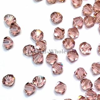 3mm Vintage Rose (319) Pink Swarovski Crystal 5328 Xilion Bicone Beads