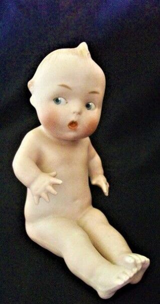 Gebrüder Heubach Bisque Porcelain Kewpie Doll Piano Baby 9743