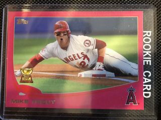 2013 Topps 27 Mike Trout Numbered 26/50 Parallel,  Rare Rookie Card