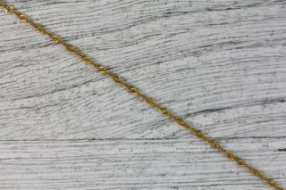 Vintage 10k Yellow Gold Anklet Big Bracelet Rope Line Thin Luxury 8.  75 " N5924