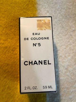 Vintage Chanel No 5 Eau De Cologne 2 Oz Old Stock Orig Box