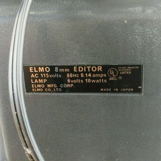 ELMO EDITOR 912 Dual Type 8mm Film Viewer 8 MADE IN JAPAN Vintage 3