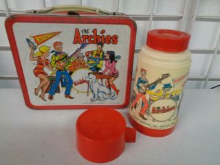 Vintage 1969 Aladdin The Archies Metal Lunchbox Complete W/ Thermos
