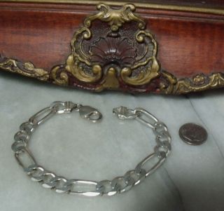 Vintage Sterling Silver Heavy Chain Bracelet Or Anklet For Man Or Woman