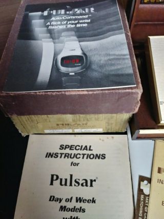 Pulsar P4 Mens LED Watch,  Manuals - Boxes.  - Rare 5