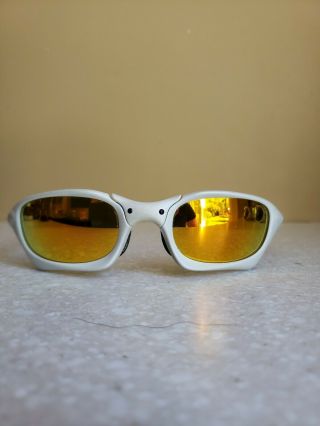 O4kley Vintage Mag Switch Pearl White With Fire Iridium Lenses