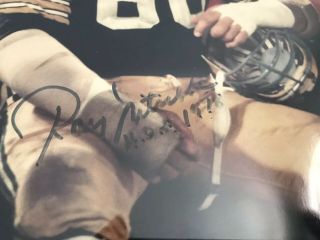 PACKERS Ray Nitschke signed 8x10 photo With 1978 & 66 IN PLAQUE (RARE) 2