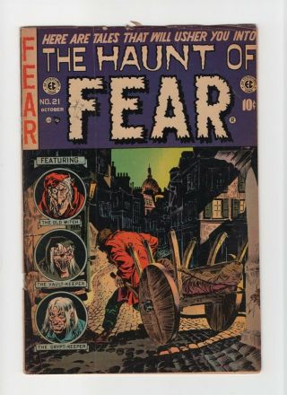 Haunt Of Fear 21 Vintage Ec Comic Horror Scifi Old Witch Golden Age 10c