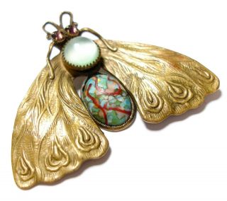 Large Vintage Or Antique Moth Brooch Pin