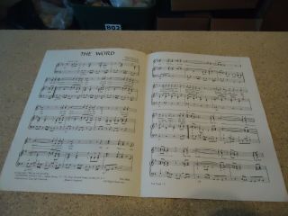 The Beatles The Word 1965 vtg sheet music John Lennon Paul McCartney England 2