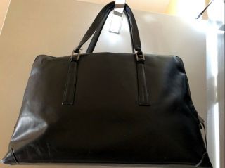 VINTAGE AUTHENTIC GUCCI BLACK LEATHER CLASSIC HANDBAG MADE IN ITALY 2