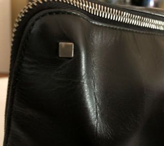 VINTAGE AUTHENTIC GUCCI BLACK LEATHER CLASSIC HANDBAG MADE IN ITALY 7