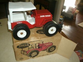 Vintage Tonka Trucks Dune Buggy Jeep 2445 With Box Roof And Tow Chain