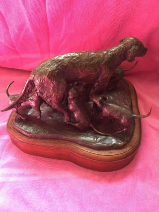 Vintage Brass Dogs Figurine By Sweeny