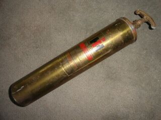 Vintage Brass International Harvester Ih Farmall Fire Extinguisher