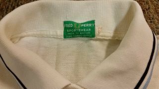 Rare Vintage 1960 ' s Fred Perry Polo Shirt (Green Tag) MADE IN BRITAIN 2