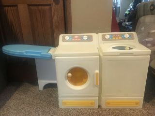 Little Tikes Vintage Washer Dryer Ironing Board Set Vguc