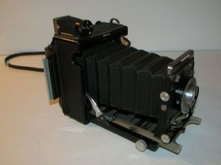 Vintage Graflex Century Graphic Accordion Camera 103mm W/120 Roll Holder Attach