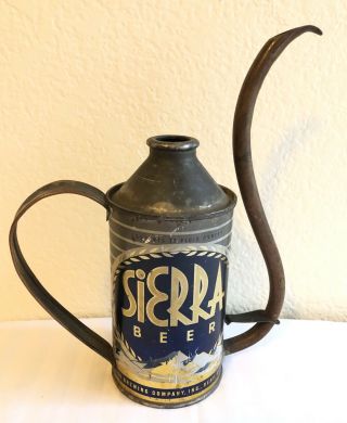Vintage Unique Sierra Beer Cone Top Can/oil Can Reno Brewing Company 12 Oz.
