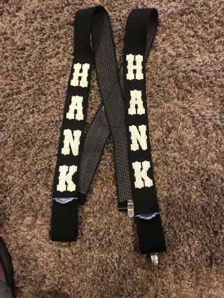 Rare Vintage 1984 Hank Williams Jr.  Bocephus Hank Suspenders Belt Suspenders